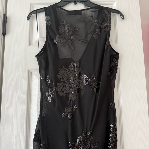 Rat & Boa Giulia Floral Sequin Embroidered Semi Sheer Dress Black NEW with tags - Picture 6 of 10